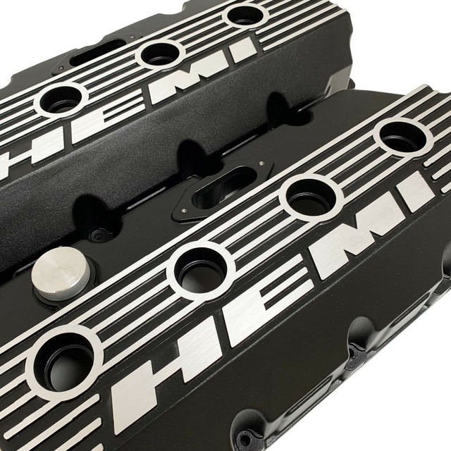 MOPAR 426 HEMI Valve Covers Polished Aluminum Ansen USA for sale