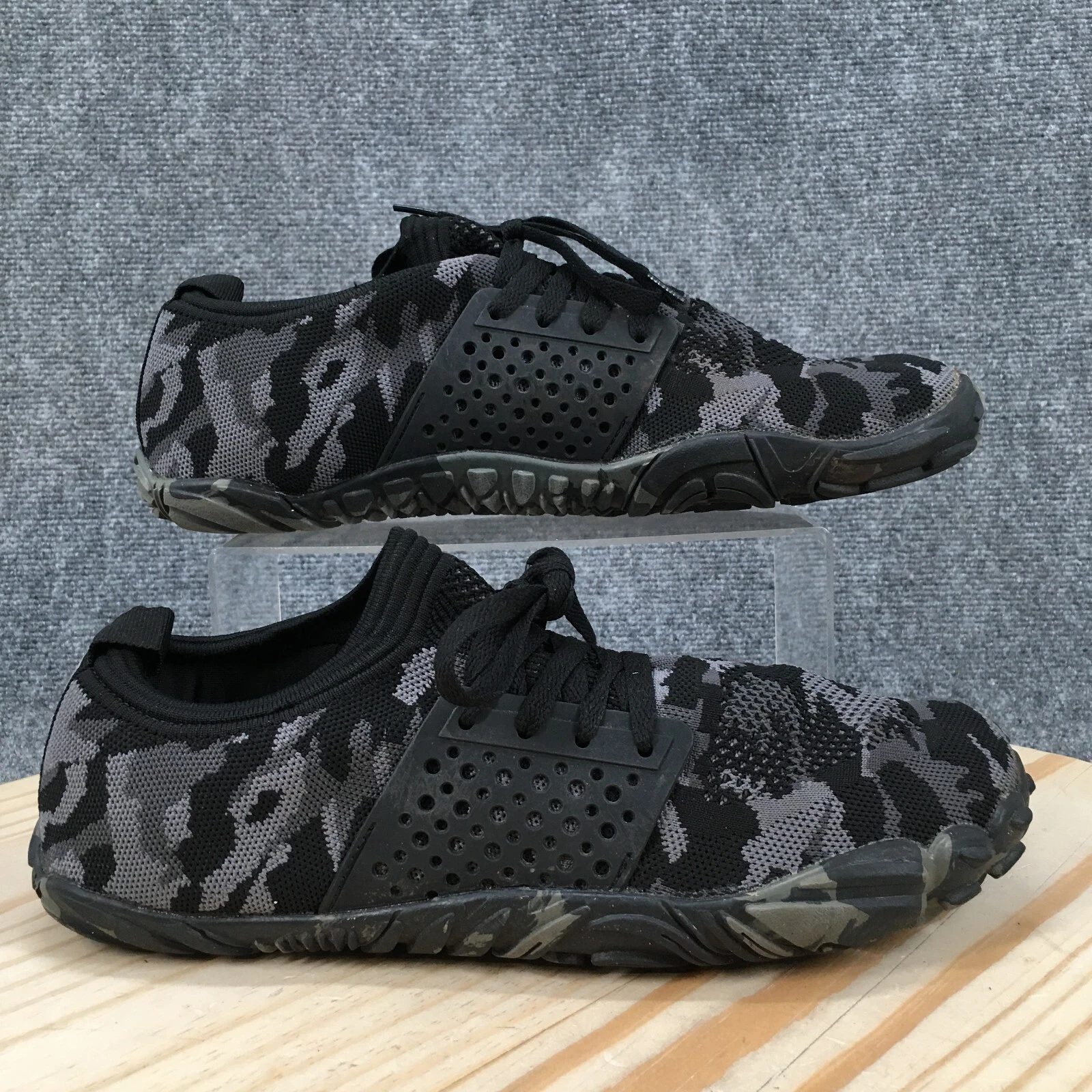 Sports Shoes Mens 46 Trail Water Running Sneakers Black Mesh Low Top Barefoot