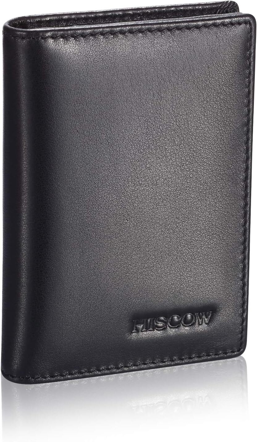 Leather Business Card Case Holder for Men & Women Italian Calfskin