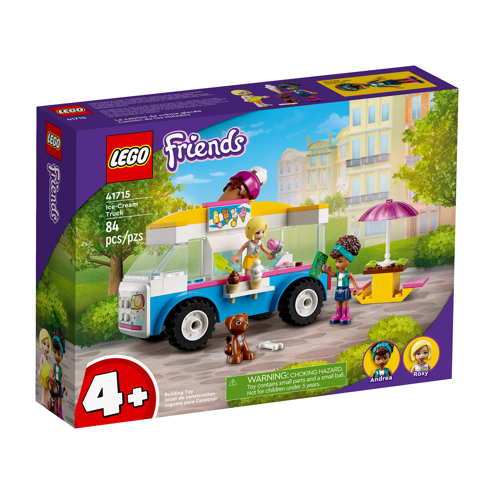 Lego Friends Roxy LEGO Friends Ice-Cream Truck 41715 Building Set with Andrea & Roxy ...