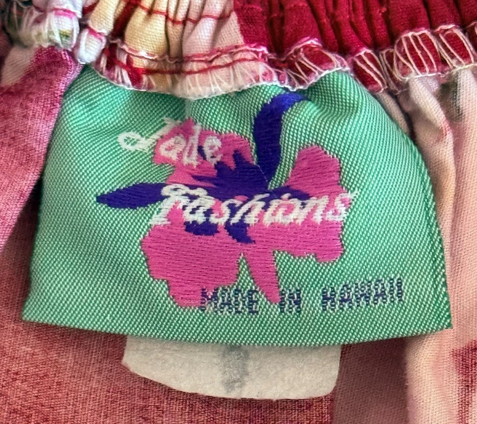 De Colección Jade Fashions Hawaii 100% Algodón Rojo Floral Hibisco Solero Niñas 8 (?) Foto 3 de 4