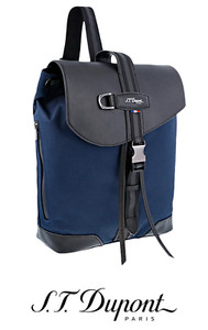 ST DUPONT DEFI BLACK BLUE BACKPACK BAG BRIEFCASE LAPTOP DOC HOLDER 173002 $1000