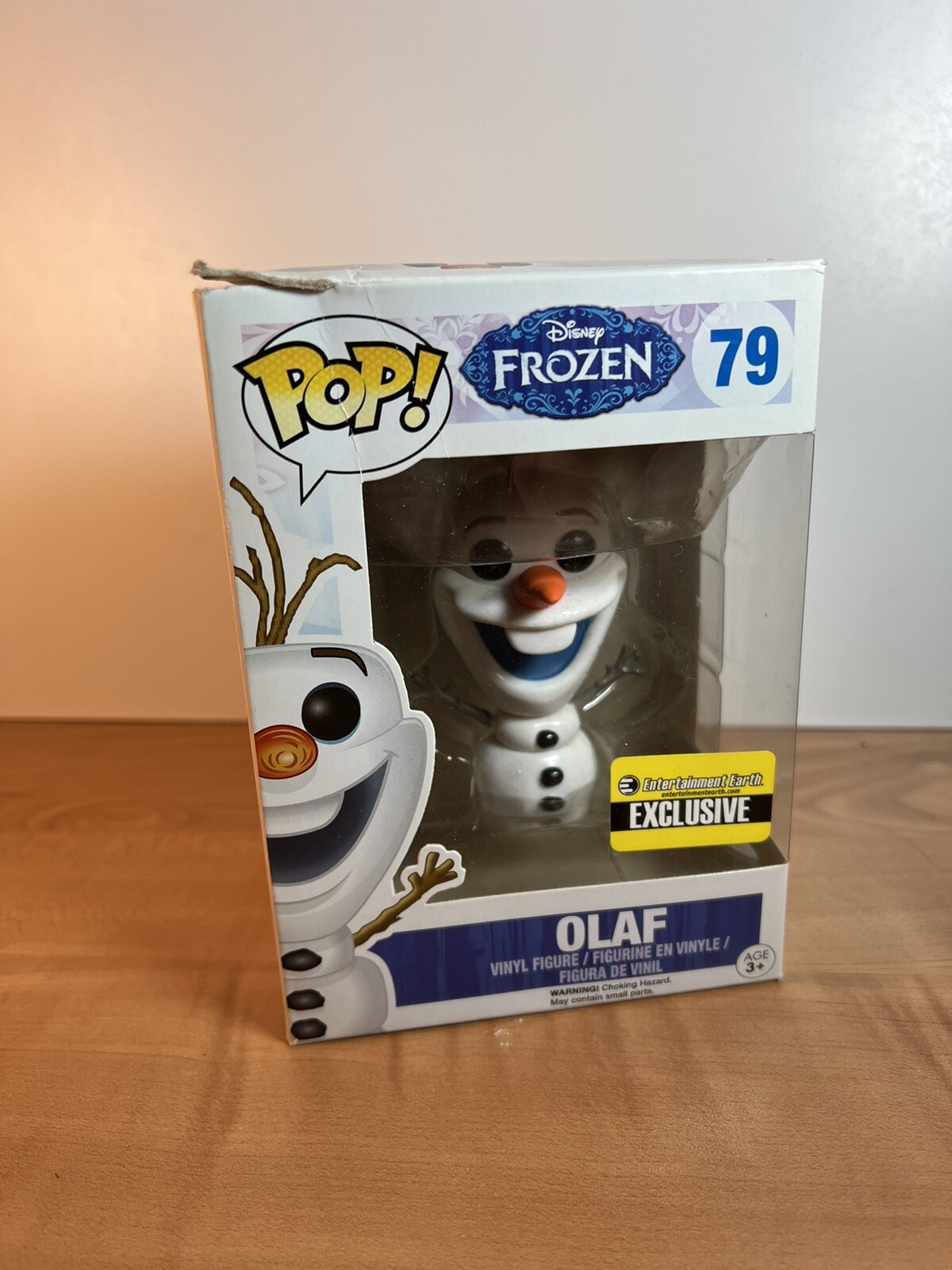 Sale Disney Frozen Glitter Olaf The Snowman Pop Vinyl Figure - Ee Exclusive Damaged