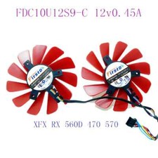 FDC10U12S9-C 0.45AMP 4Pin Cooler Fan Replacement For XFX RX 560D RX 570 RX 580
