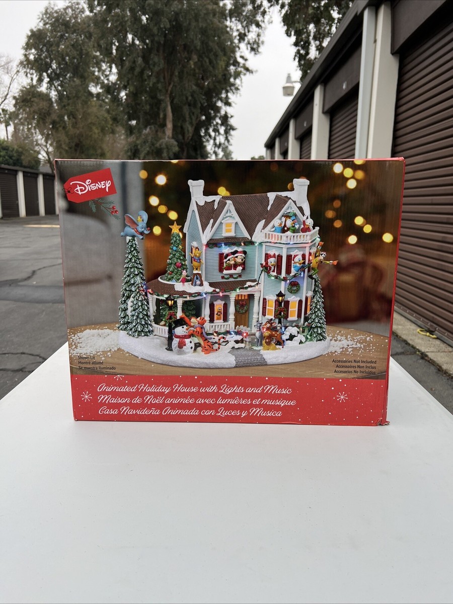 クリスマス Disney Animated Holiday House DISNEY ANIMATED HOLIDAY HOUSE WITH LIGHTS & MUSIC + 8 Song