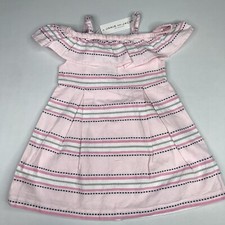 JANIE AND JACK Summer Pink Stripe Dress Toddler Girl 2T Button Back