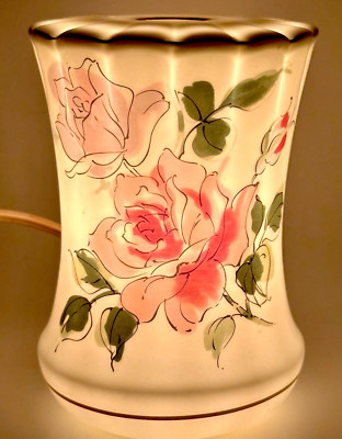 I.W. Rice Perfume Diffuser Night Lamp Light Romantic Pink Roses JAPAN Sticker