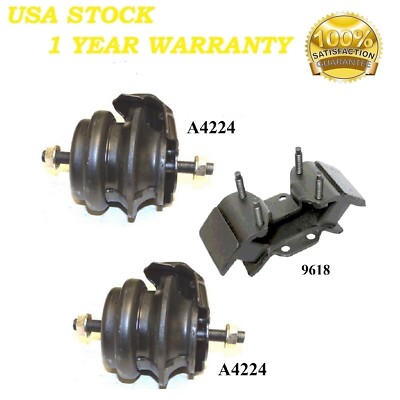 3PCS MOTOR & TRANS MOUNT FIT 1993-1997 Lexus GS300 3.0L
