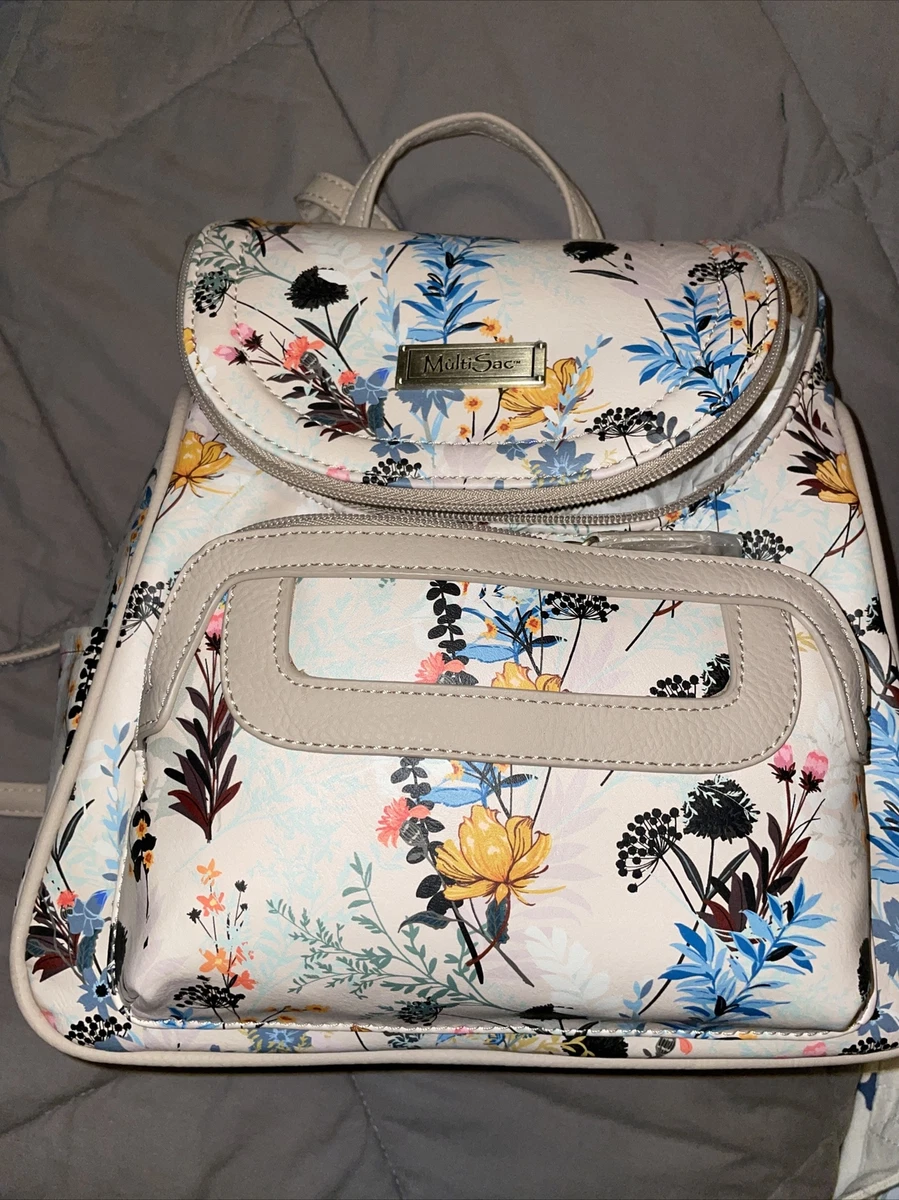 MultiSac Multiple Compartment Women's Adele Backpack Floral New With Tag