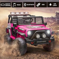 12V Kids Ride On Car Electric Vehicle Truck 2 Seats Off-Road Jeep Remote Control