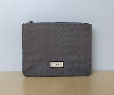 Gucci dark Grey Pouch Toiletry Cosmetic or makeup bag Gucci dark Grey Pouch Toiletry Cosmetic or makeup bag