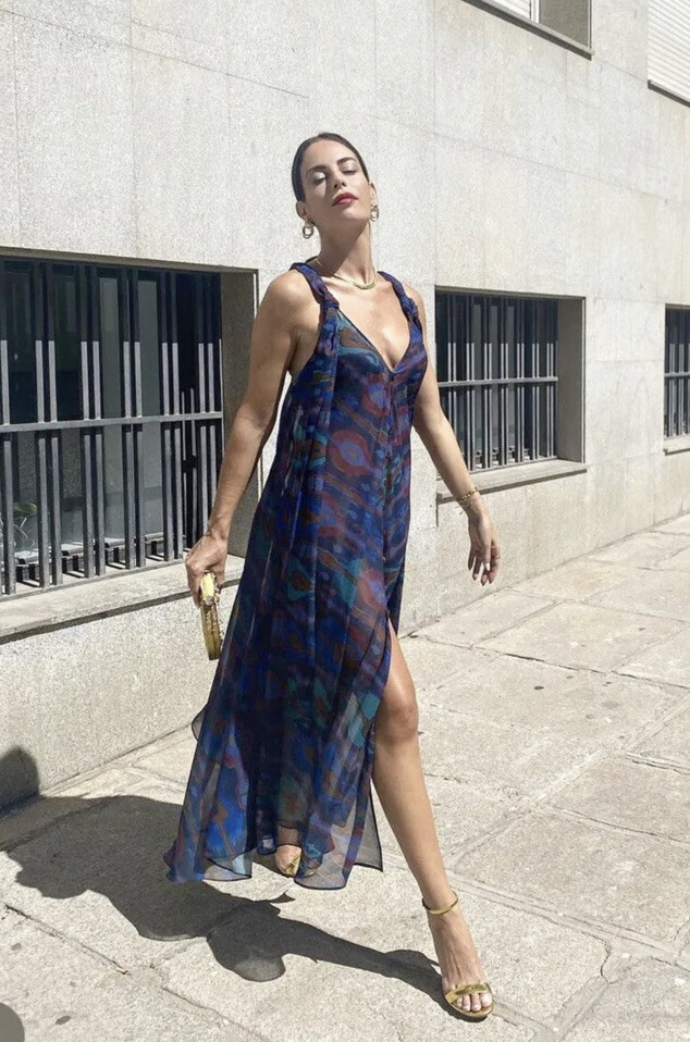 zara printed dress limited edition