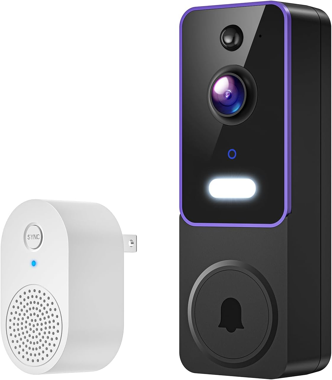 1080P Smart Video Doorbell Camera Wireless with Free Chime Human Motion Security