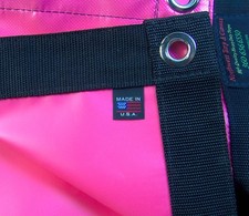 Lona, resistente, rosa, impermeable, 18 oz. Vinilo con bordes reforzados
