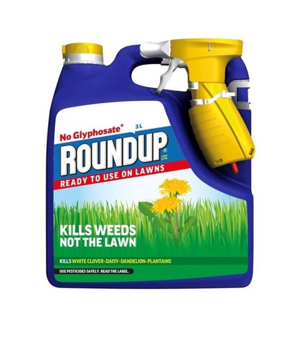 Roundup Lawn Ultra 3L Weed killer Spray Grass Sprayer Garden Ready To Use