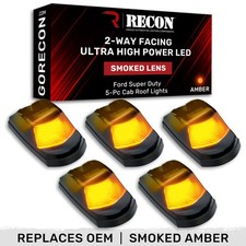 Recon 264343bkhpam Amber Cab Roof Lights For 2017-2022 Ford F250 F350 F450 F550