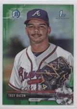2017 Bowman Draft Chrome Green Refractor 4/99 Troy Bacon #BDC-93 3d5