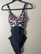NWT B2Prity 1 Piece Swim Bathing Suit Leopard print SZ Medium