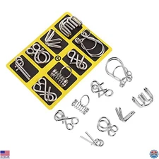 2 Sets Interlocking Brain Teaser Puzzle Fidgets - Portable Fun for Kids & Teens