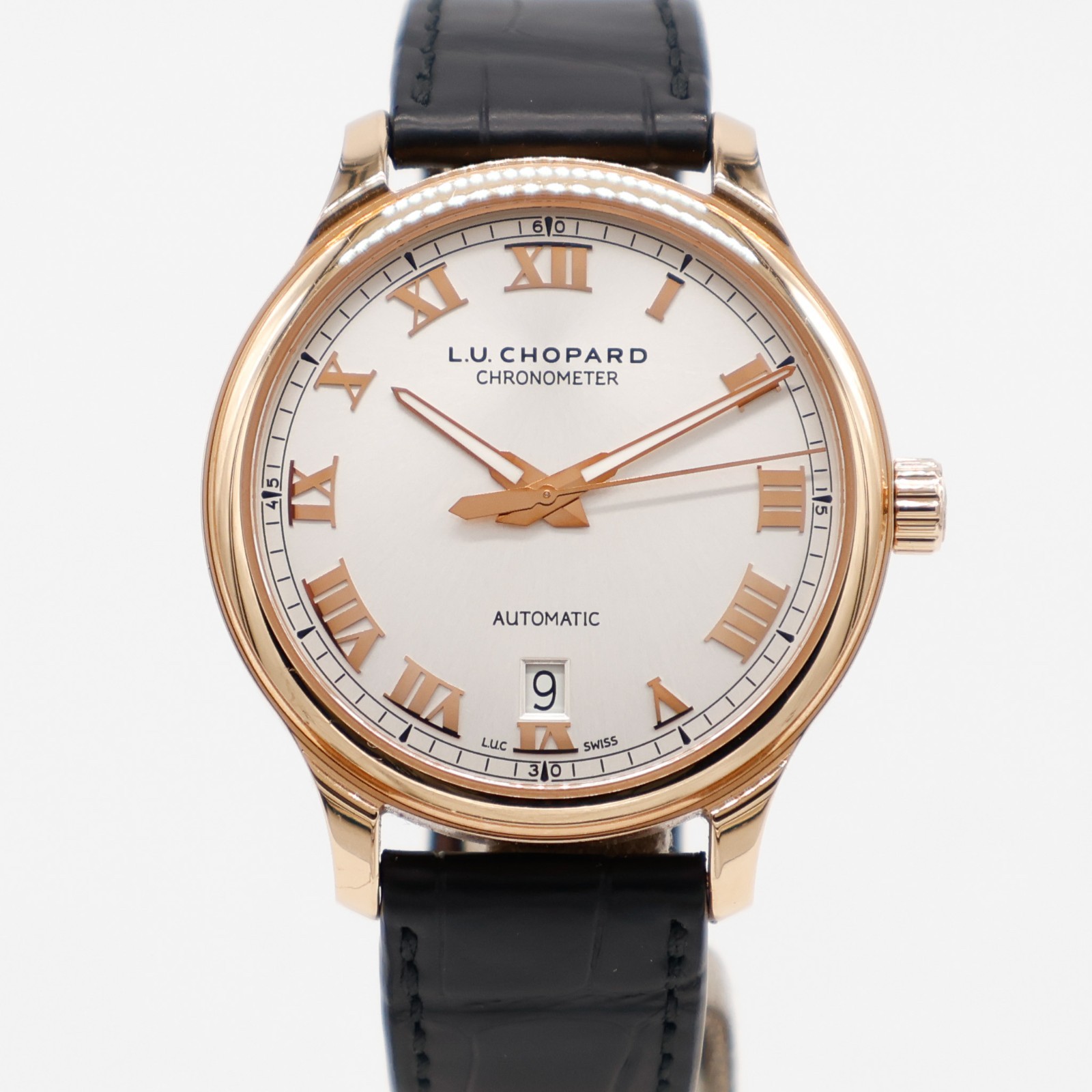 Chopard L.U.C 1937 Classic L.U.C. 18k Rose Gold 42mm 161937-5001 Leather Automat