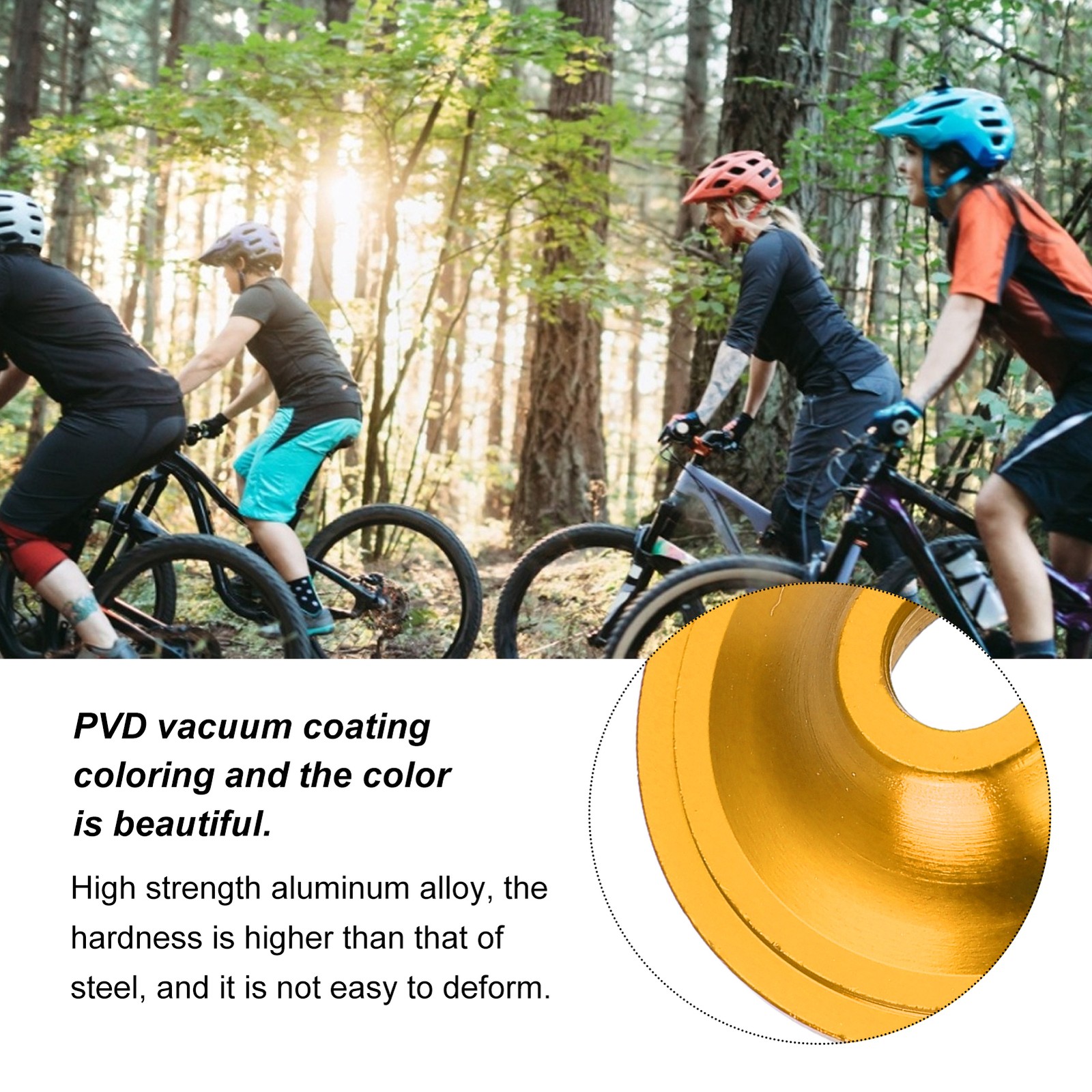 Aluminum Alloy Bicycle Headset Top Cover Durable Protection For Mountain Bike