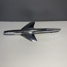 1950s Chevygmc Chrome Plated Metal Streamline Airplane Hood Ornament 3699491a 1950s Chevygmc Chrome Plated Metal Streamline Airplane Hood Ornament 3699491a