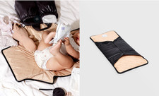 Caraa Changing Mat in Black Nylon One Size 8.75" x 12" x 1.5"