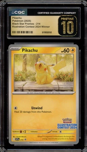 Pokemon Pikachu 2024 Illustration Contest Promo SVP EN 214 CGC 10 Pristine