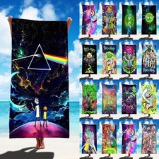 3D Rick and Morty Swim Bath Towel Beach Thick Microfiber Turt 70*140cm Xmas Gift