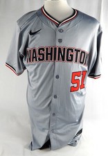 2024 Washington Nationals Jordan Weems #51 Game Issued Grey Jersey 46 581
