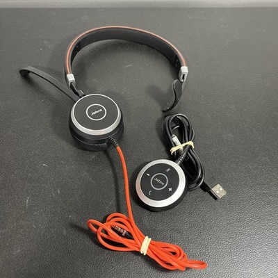 Jabra Evolve 40 Mono Wired Headset Black Red USB ENC010 Controller