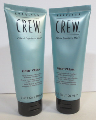 American Crew Men's Fiber Cream, Medium-Firm Hold - 2 tubes 3.3 oz each