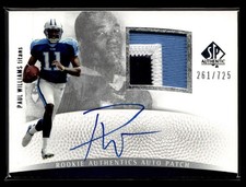 2007 SP Authentic #284 Paul Williams #/725 Rookie Auto Patch Card Titans. rookie card picture