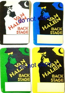 Van Halen Backstage Pass | eBay