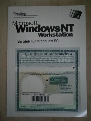 Microsoft Windows NT 4.0 Workstation - OEM - CD - Deutsch, unbenutzt, in OVP