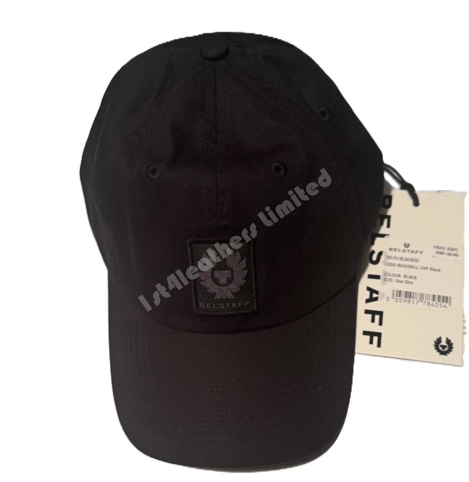 BELSTAFF PHOENIX PATCH COTTON BASEBALL CAP BLACK ONE SIZE BNWT