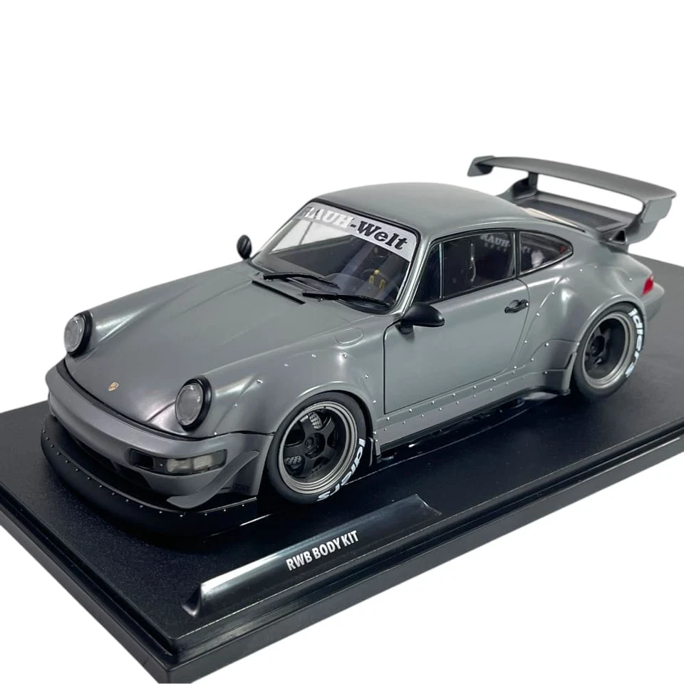 Modellino Auto Solido x American Diorama 1/18 Porsche RWB Bodykit Nardo Grey ... - Immagine 2 di 4