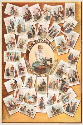 Singer Sewing Machines Vintage Poster   - 16x24  Premium   Art Print 200GSM