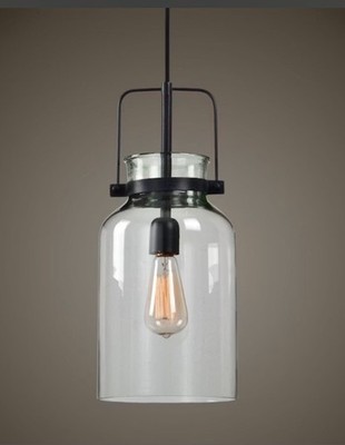 UTTERMOST 22101 Lansing MINI PENDANT 1LT GLASS Open Box Special 8x8x18H Wow