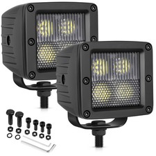 2x3Inch LED Work Cube Pods fog Lamp Driving Combo for Pickup SUV UTV 4WD offroad