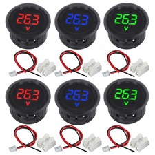 6 Pack DC 4-100V 2-Wire Digital Voltmeter 3-Digit LED Display Panel