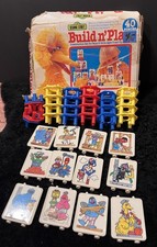 Vintage 1986 Sesame Street Build N' Play Construction Tara Toys With Extras
