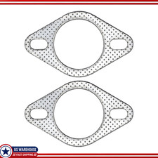 2.25 Exhaust Gasket 2-bolt Flange 60mm Graphite Fire Ring 2 Pack Manifold