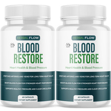  2 Pack Herbal Flow Blood Restore Advanced Support Vitamin Supplement 120 Caps