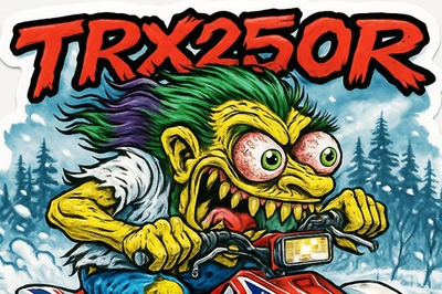 #ad Honda TRX250R ATV Durable 9x9cm Vinyl Sticker Series Number 17 of 18 $6.99