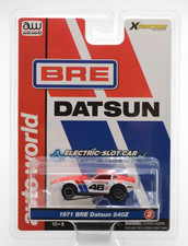 Auto World Xtraction 1971 BRE Datsun 240Z 46 Red, White  Blue HO Slot Car