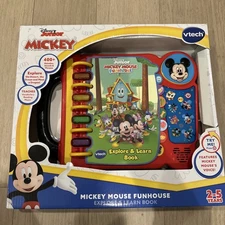 VTech Mickey Mouse Funhouse Explore & Learn Book • Interactive Stories • NEW
