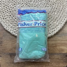 Vintage Fisher Price Blue Knit Fitted Crib Sheet 100 Cotton NEW SEALED 1993