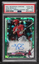 2021 Bowman Chrome HTA Green Atomic Refractor 69/99 Jose Bonilla PSA 10 Auto 1b8