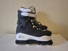 Anarchy Revolution II Aggressive Inline Skates Size 5 Blades Black White Vgc